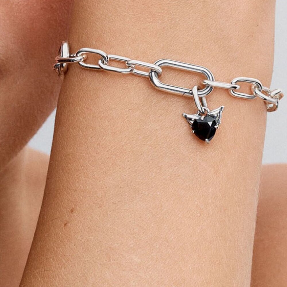 New PANDORA ME Sterling Silver Link Chain Bracelet 8” Charm Compatible Unisex - Picture 7 of 12